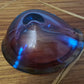 Italienischer Murano Glas Aschenbecher in Violett 18x7 cm