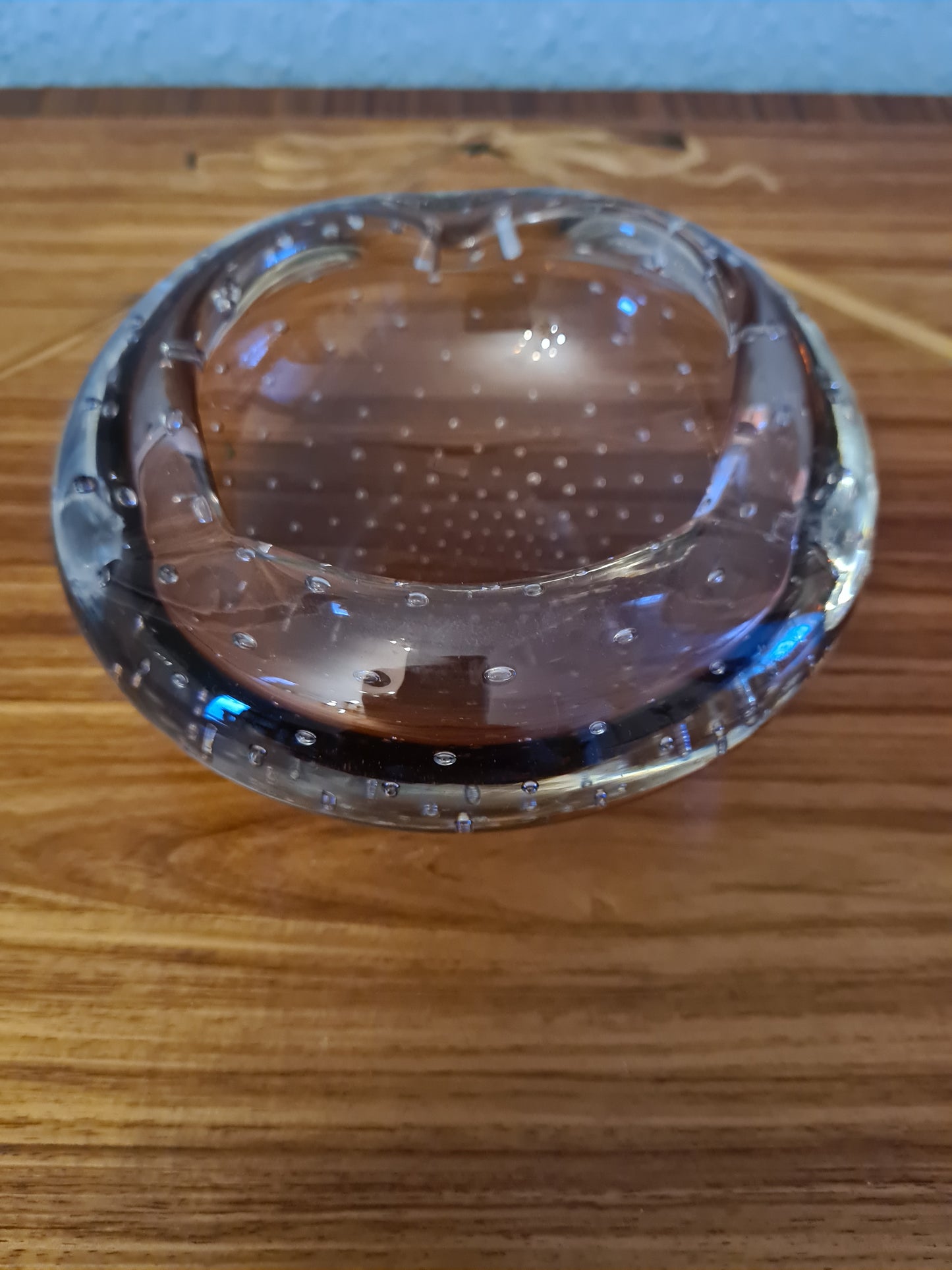 Vintage Murano Glas Schale Aschenbecher Bubbles 13x5cm