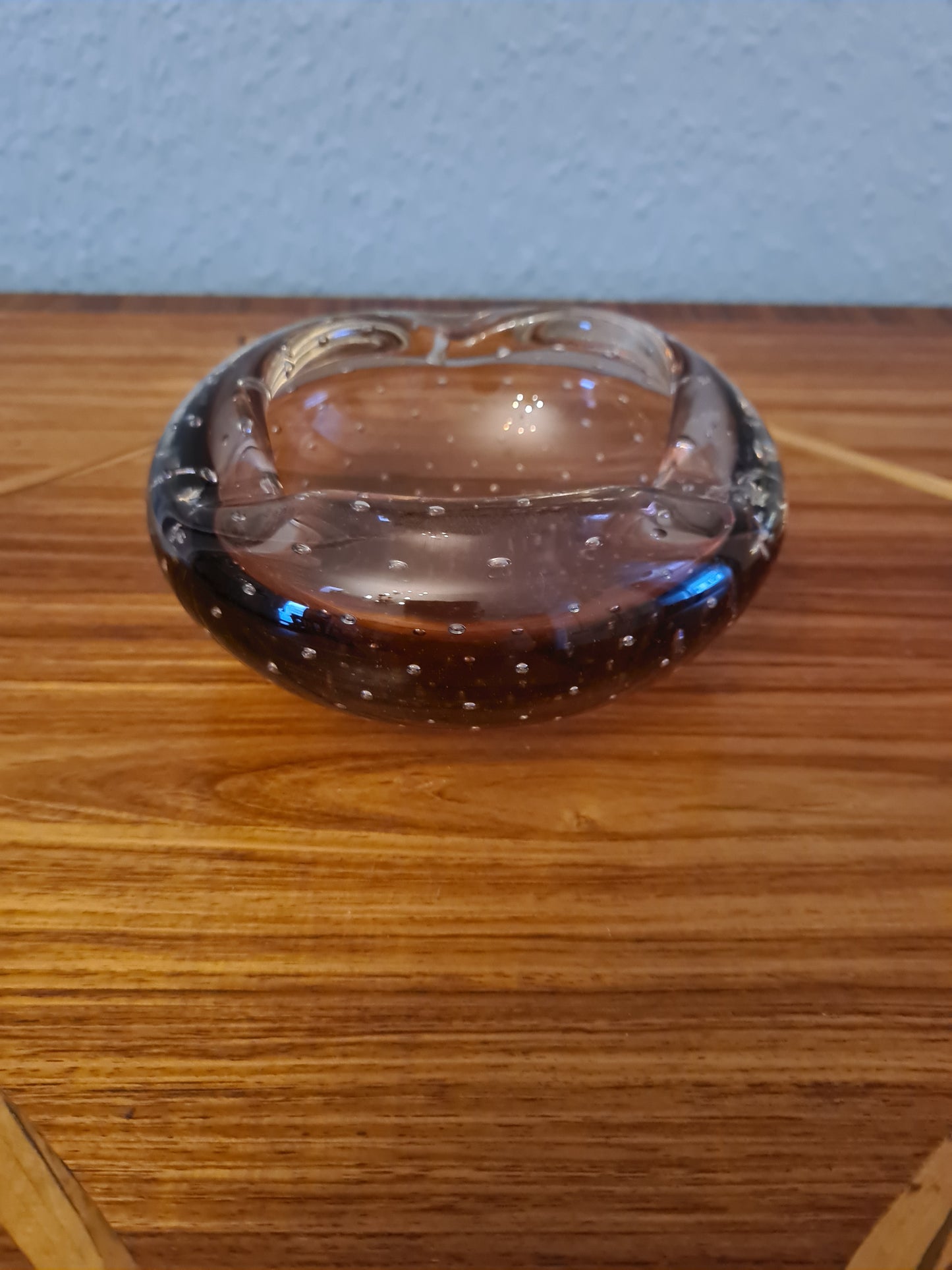 Vintage Murano Glas Schale Aschenbecher Bubbles 13x5cm