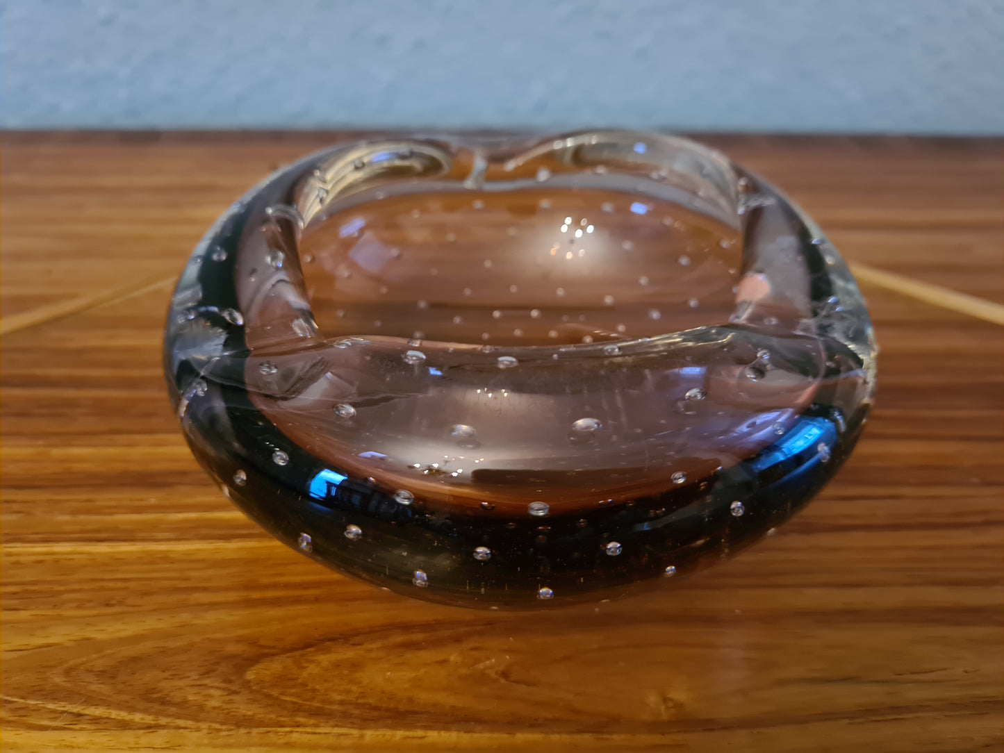 Vintage Murano Glas Schale Aschenbecher Bubbles 13x5cm