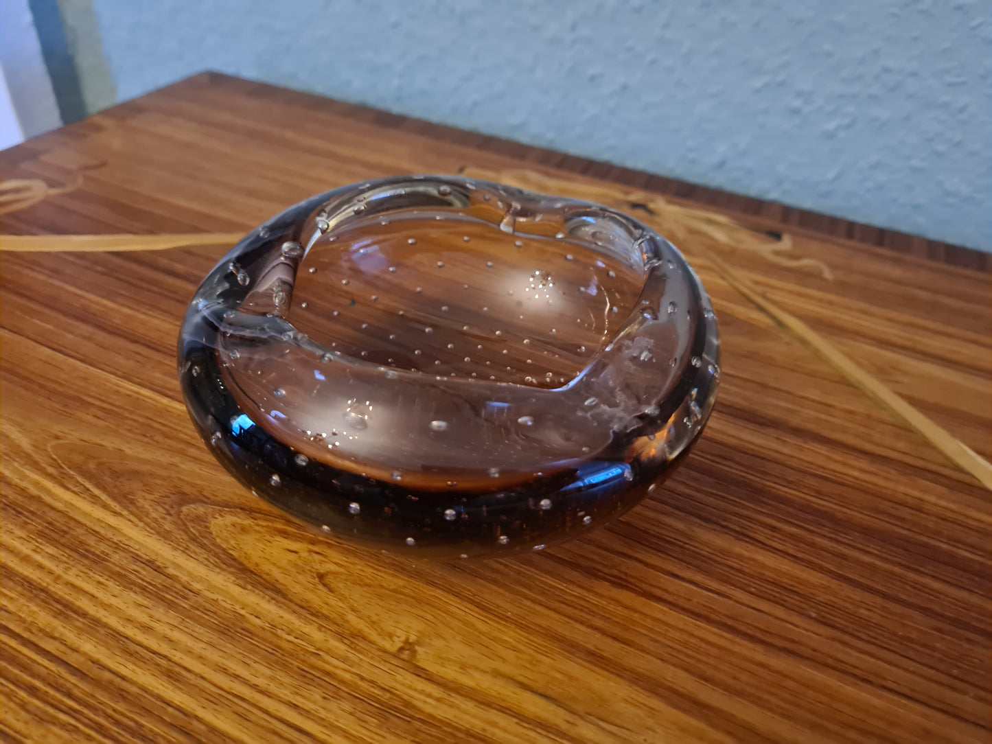 Vintage Murano Glas Schale Aschenbecher Bubbles 13x5cm