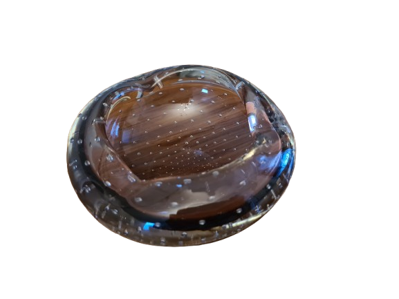 Vintage Murano Glas Schale Aschenbecher Bubbles 13x5cm