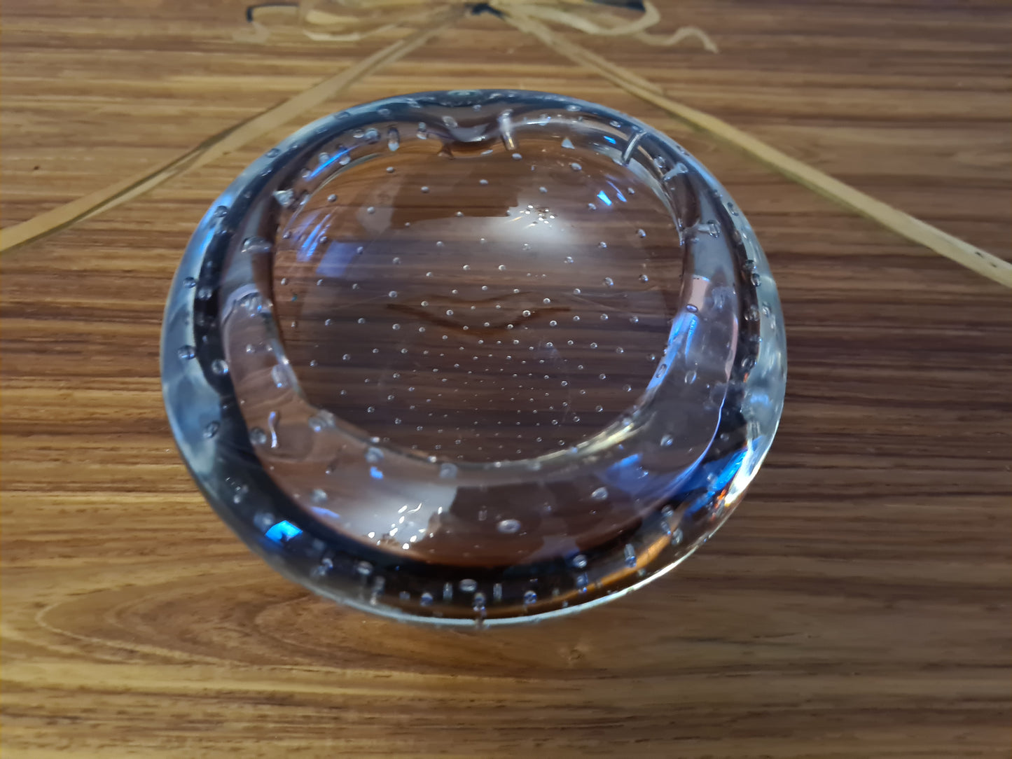 Vintage Murano Glas Schale Aschenbecher Bubbles 13x5cm