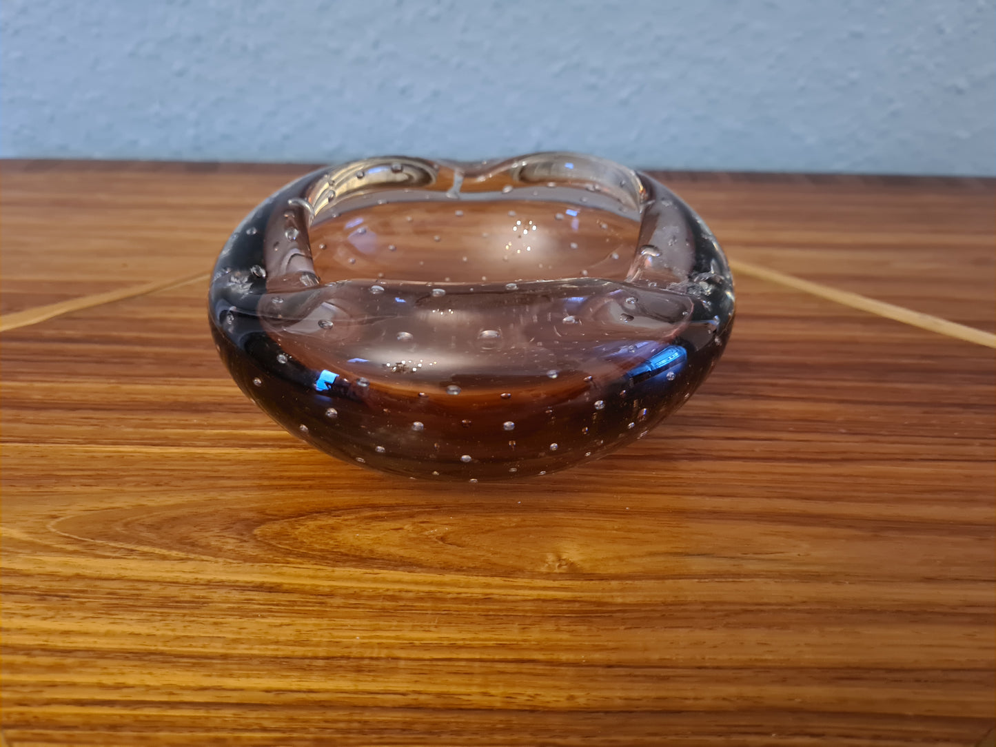 Vintage Murano Glas Schale Aschenbecher Bubbles 13x5cm