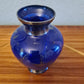Glas Vase mit Silber Malerei Handarbeit Florenz Italy 14x8cm