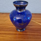 Glas Vase mit Silber Malerei Handarbeit Florenz Italy 14x8cm