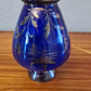 Glas Vase mit Silber Malerei Handarbeit Florenz Italy 14x8cm