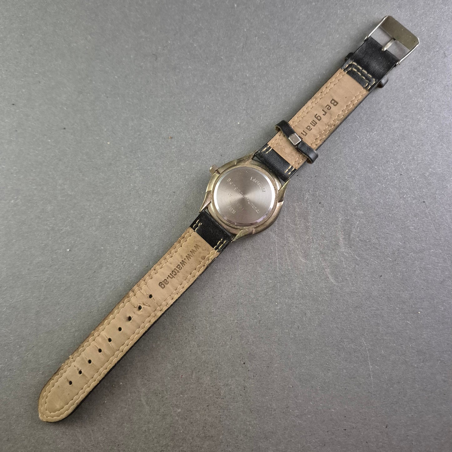 Bergmann Herrenarmbanduhr – Klassisches Design mit Lederarmband