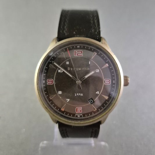 Bergmann Herrenarmbanduhr – Klassisches Design mit Lederarmband