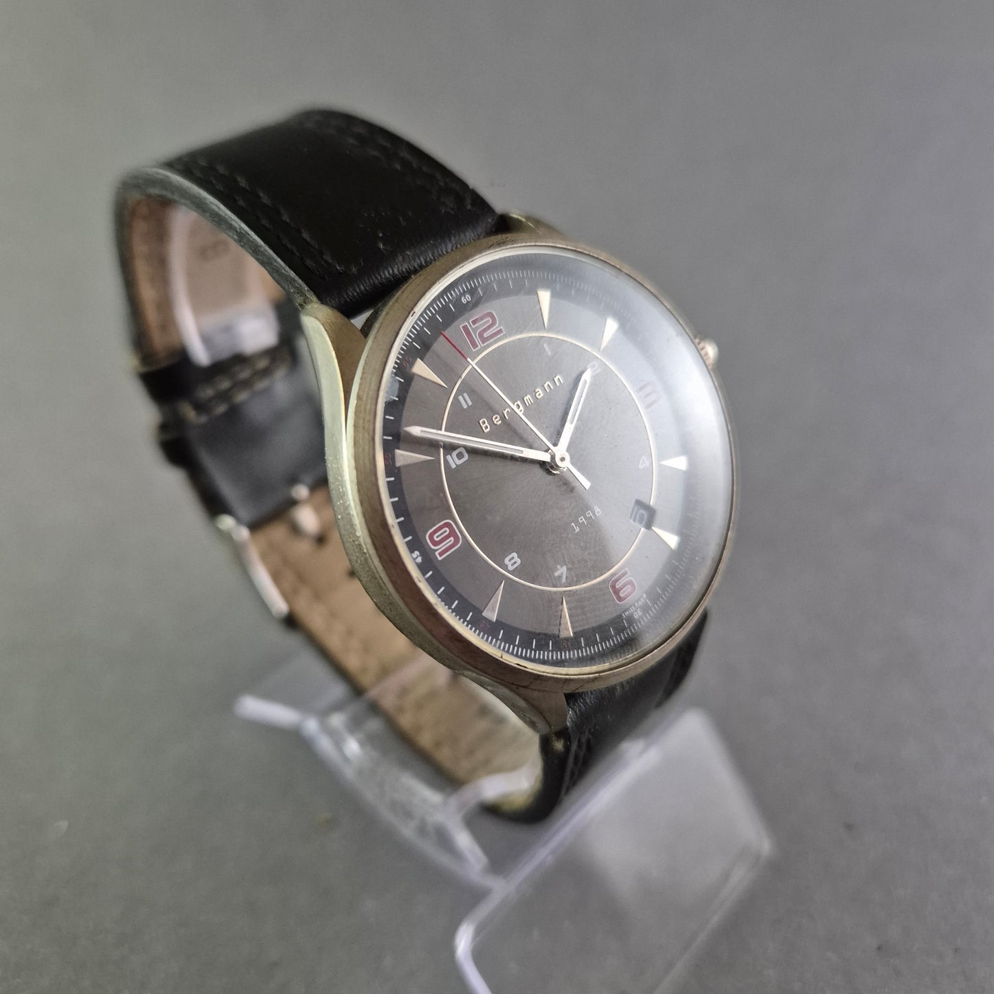 Bergmann Herrenarmbanduhr – Klassisches Design mit Lederarmband