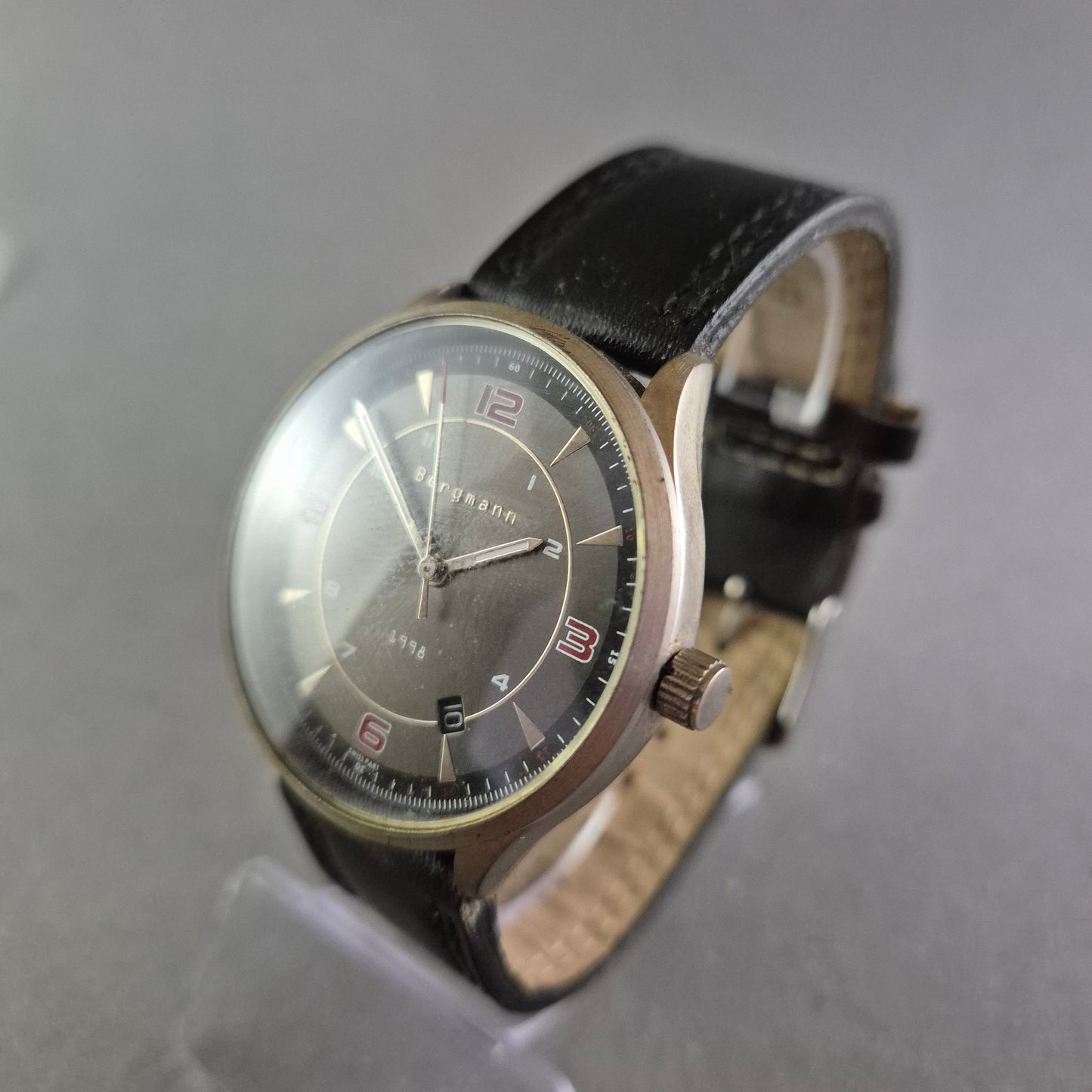 Bergmann Herrenarmbanduhr – Klassisches Design mit Lederarmband