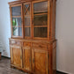 Büffetschrank Vitrine Schrank Bücherregal 2 tlg. Massiv Antik 210cm