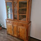Büffetschrank Vitrine Schrank Bücherregal 2 tlg. Massiv Antik 210cm