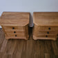 2 Stück Nachttisch Nachtschränkchen massiv Holz Landhaus 55x60cm