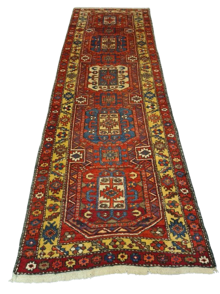 Perserteppich Orientteppich Handgeknüpfter Heris Teppich 320x105cm