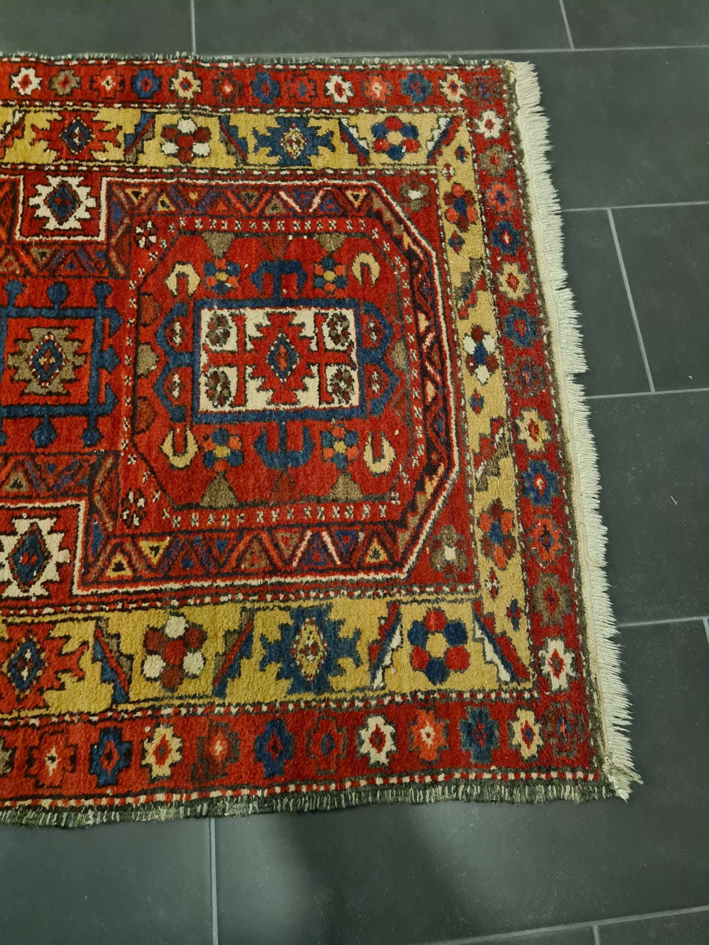 Perserteppich Orientteppich Handgeknüpfter Heris Teppich 320x105cm