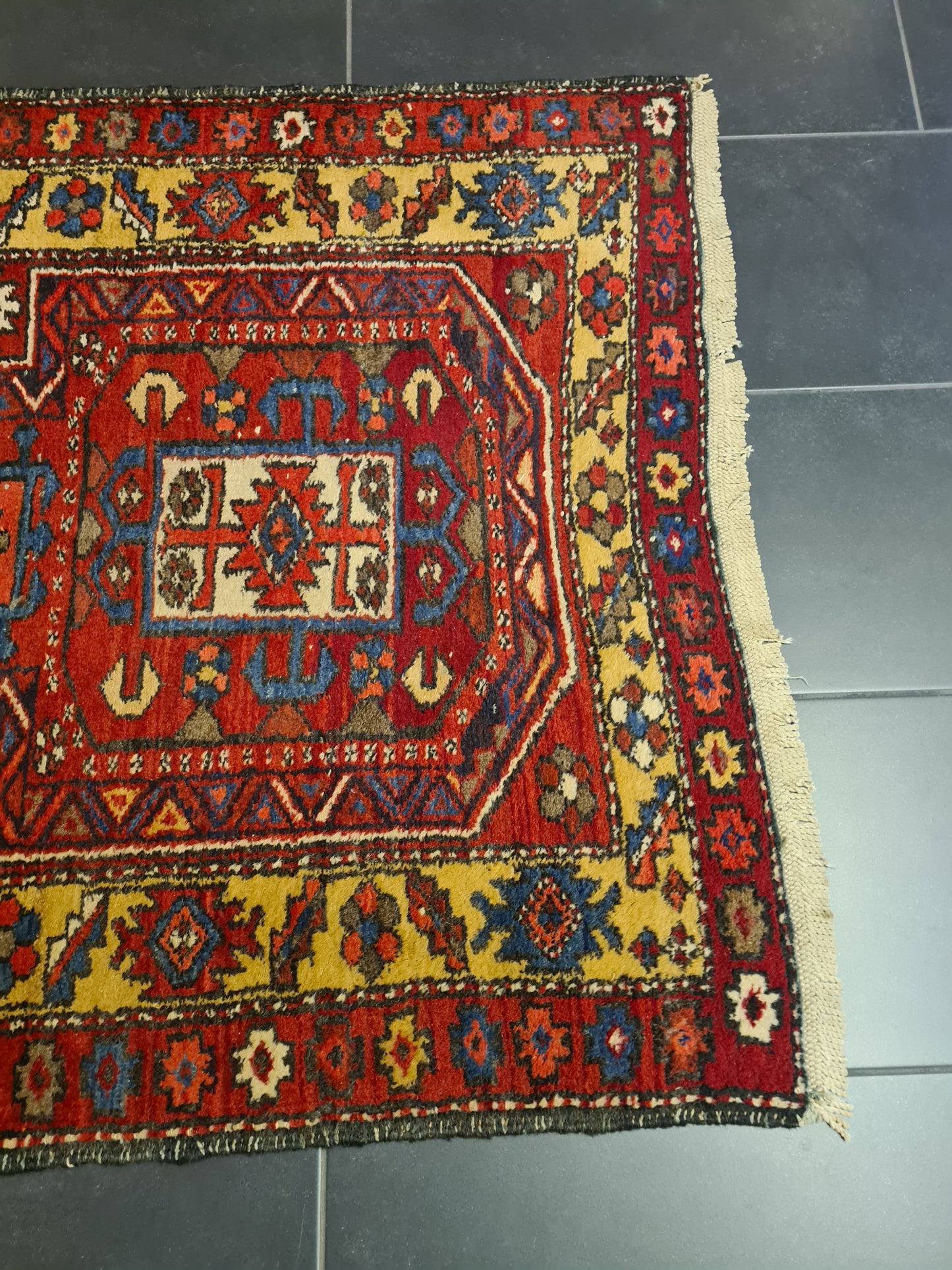 Perserteppich Orientteppich Handgeknüpfter Heris Teppich 320x105cm