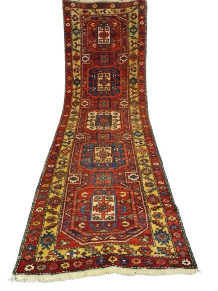 Perserteppich Orientteppich Handgeknüpfter Heris Teppich 320x105cm