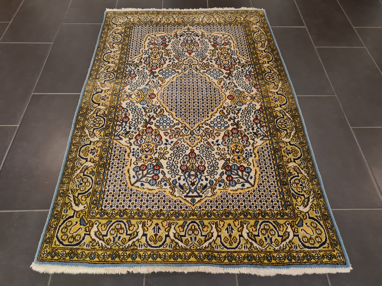 Perserteppich Orientteppich Handgeknüpfter Teppich Ghoum 160x110cm