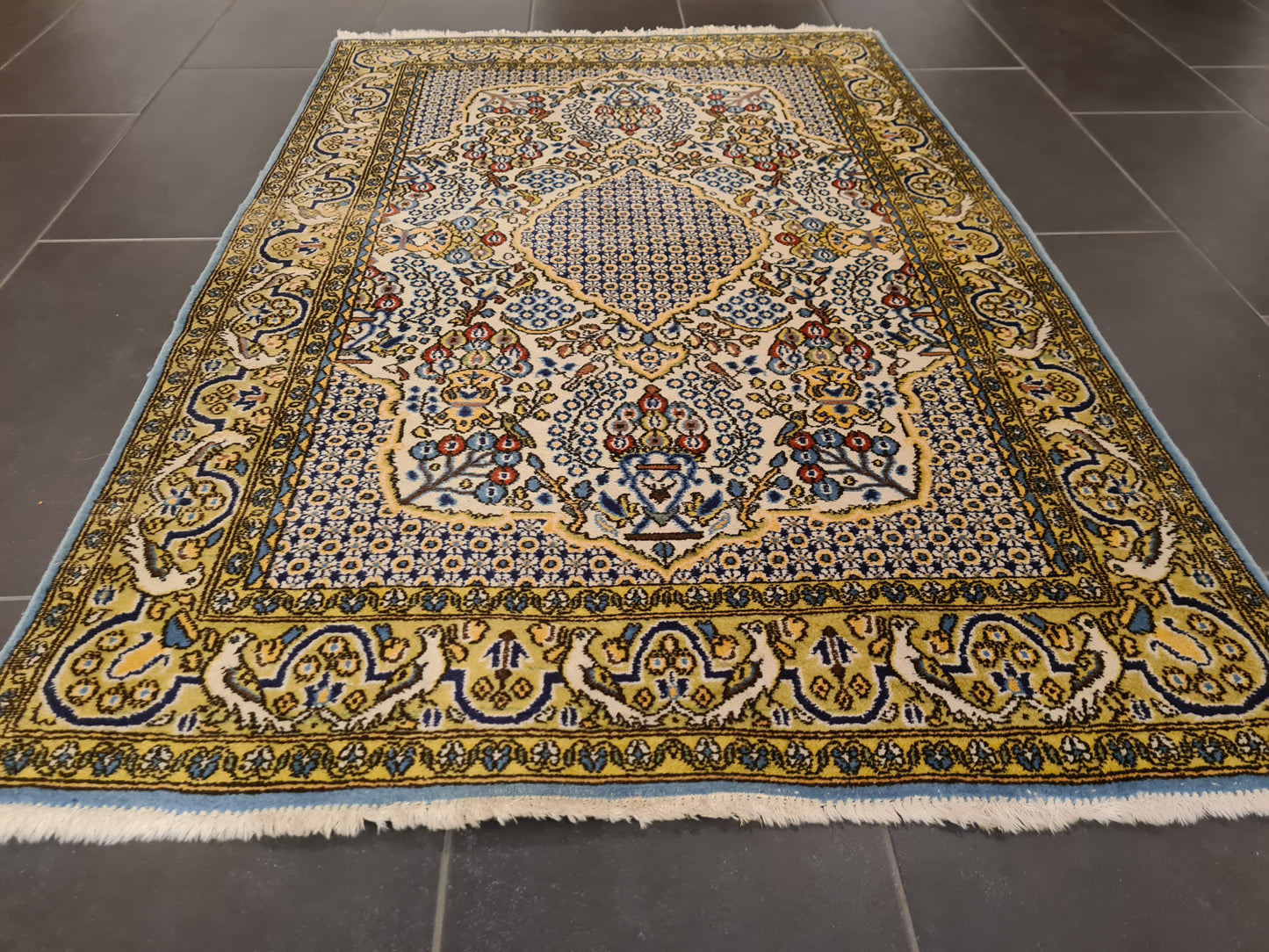 Perserteppich Orientteppich Handgeknüpfter Teppich Ghoum 160x110cm
