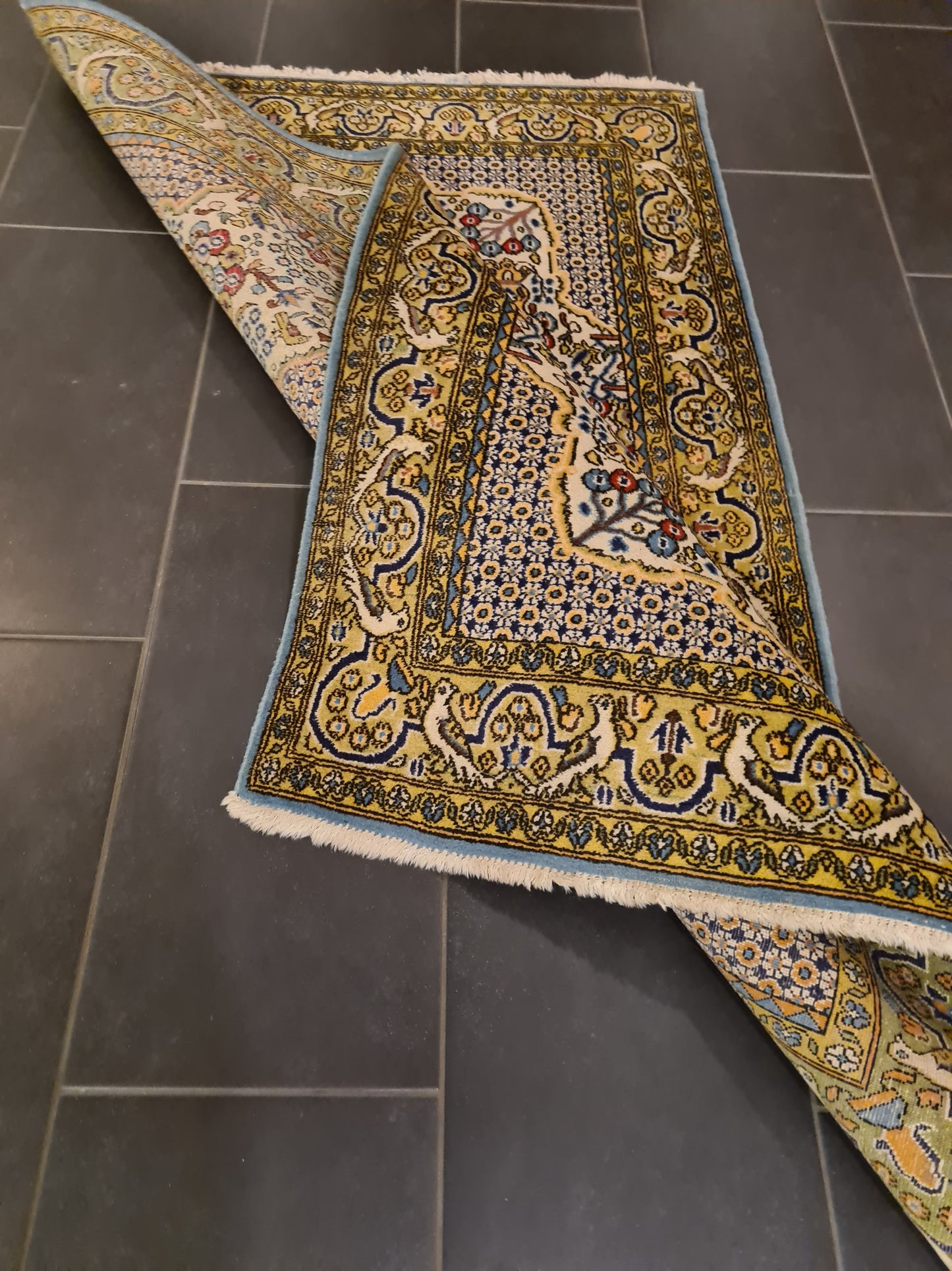 Perserteppich Orientteppich Handgeknüpfter Teppich Ghoum 160x110cm