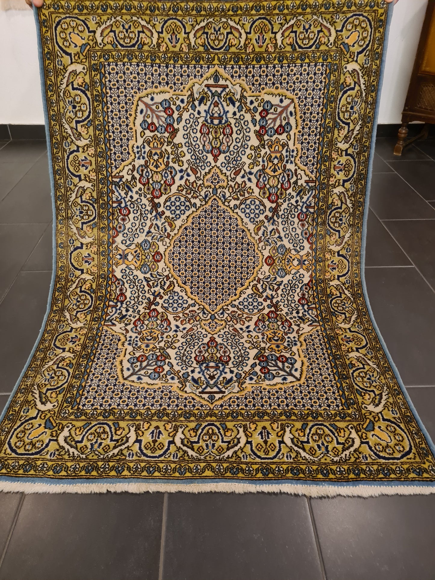 Perserteppich Orientteppich Handgeknüpfter Teppich Ghoum 160x110cm