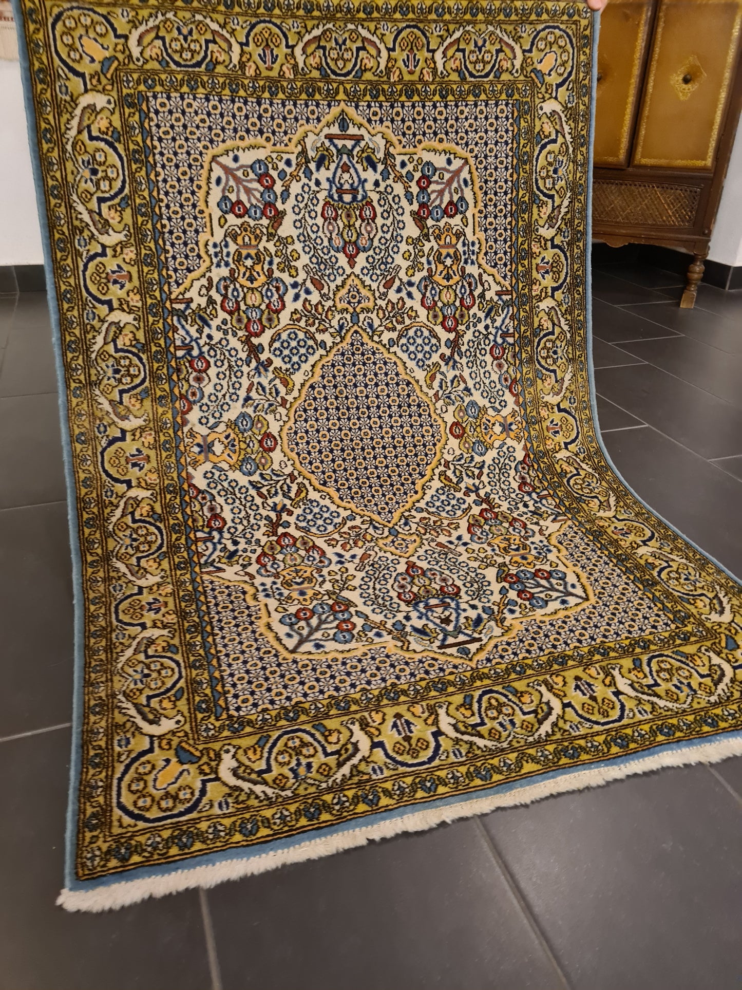 Perserteppich Orientteppich Handgeknüpfter Teppich Ghoum 160x110cm