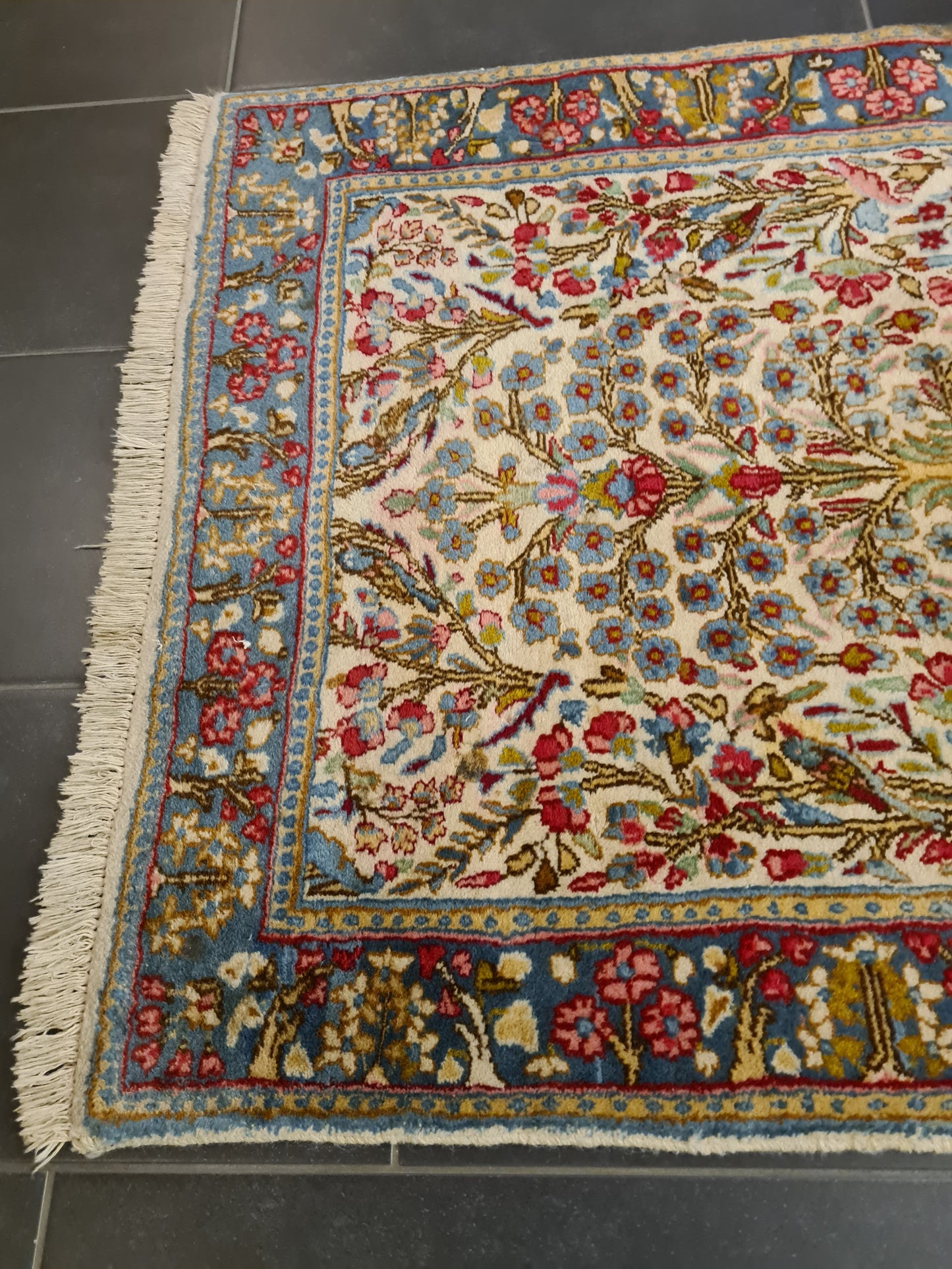 Perserteppich Orientteppich Handgeknüpfter Teppich Kirman 130x90cm