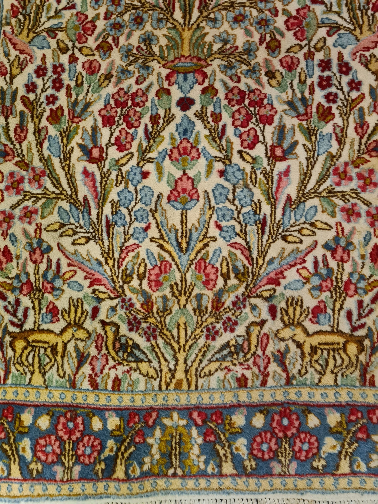 Perserteppich Orientteppich Handgeknüpfter Teppich Kirman 130x90cm