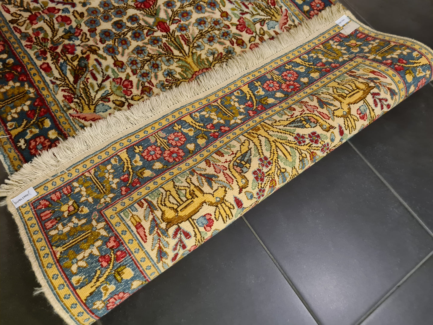 Perserteppich Orientteppich Handgeknüpfter Teppich Kirman 130x90cm