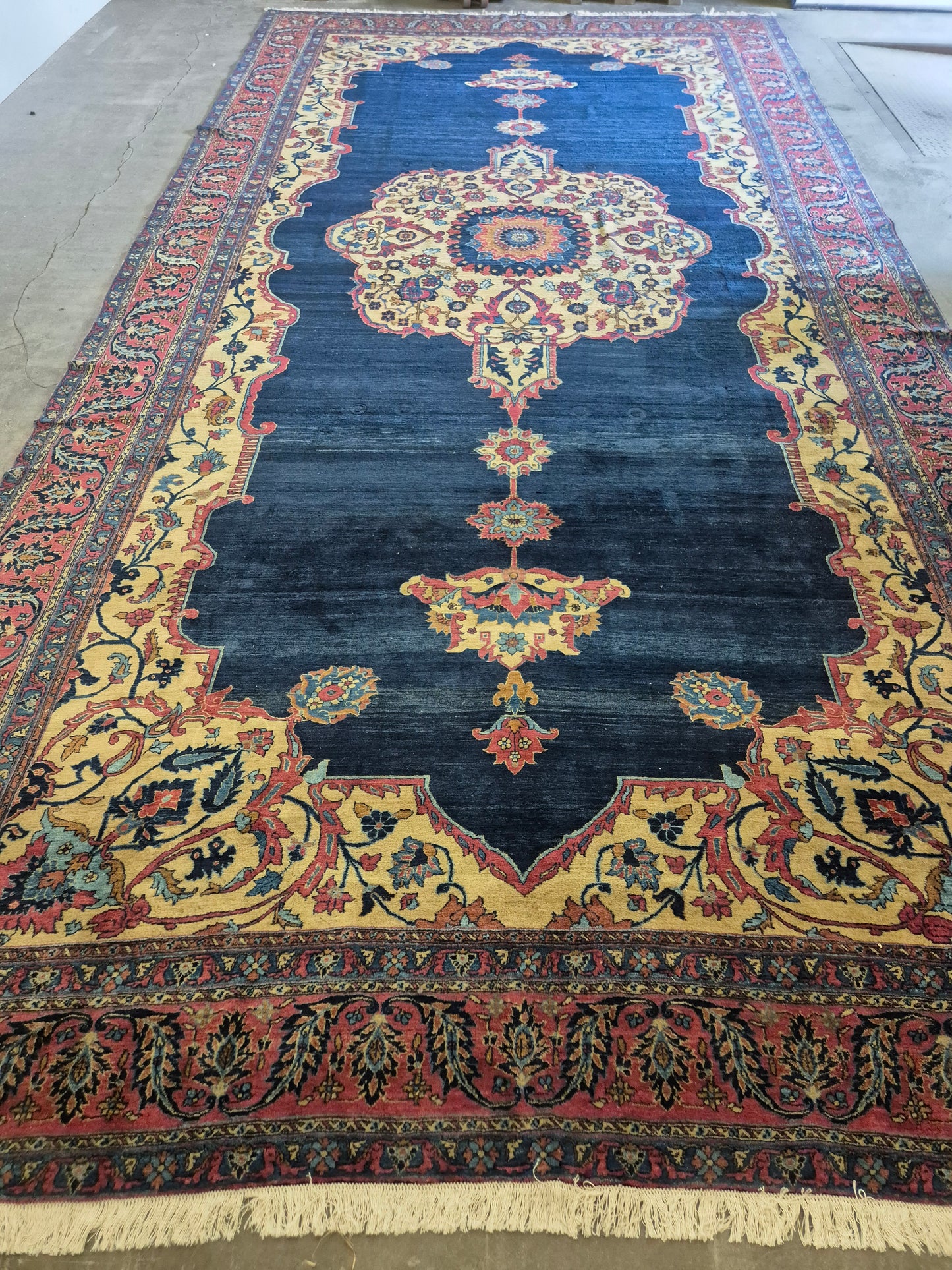 Antiker Handgeknüpfter Perserteppich Fergahan Sarough 675x345cm