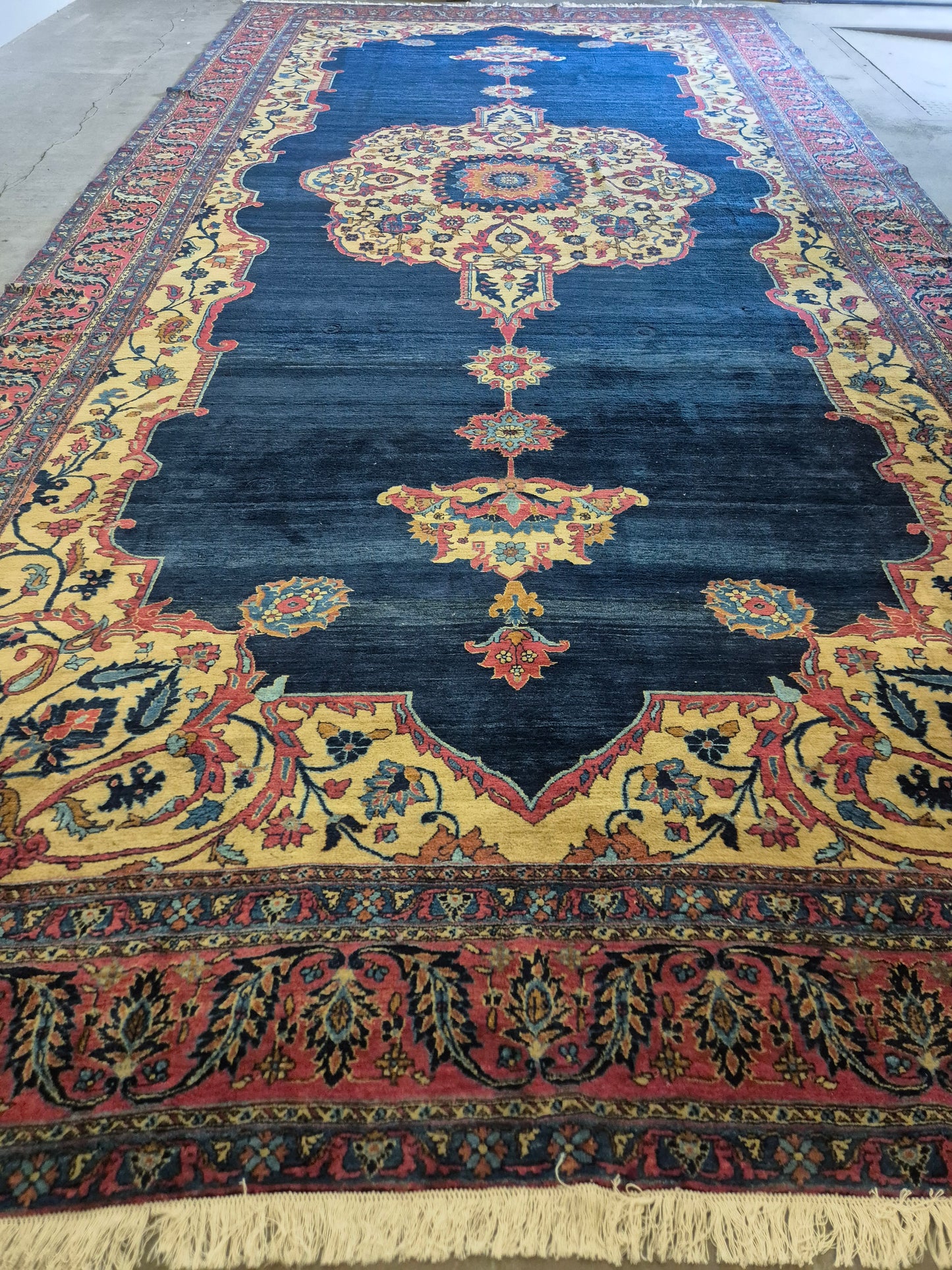 Antiker Handgeknüpfter Perserteppich Fergahan Sarough 675x345cm