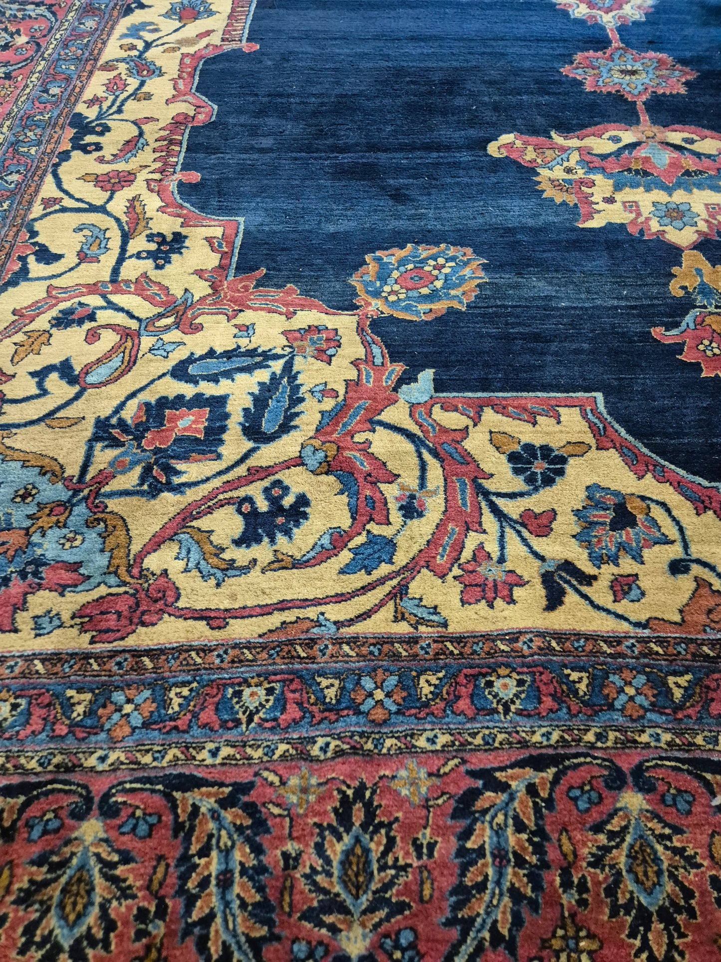 Antiker Handgeknüpfter Perserteppich Fergahan Sarough 675x345cm