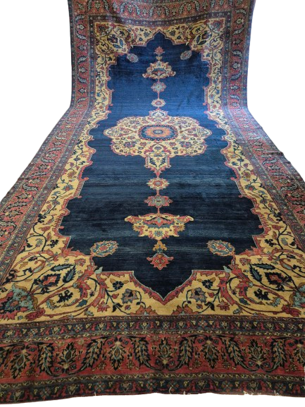 Antiker Handgeknüpfter Perserteppich Fergahan Sarough 675x345cm