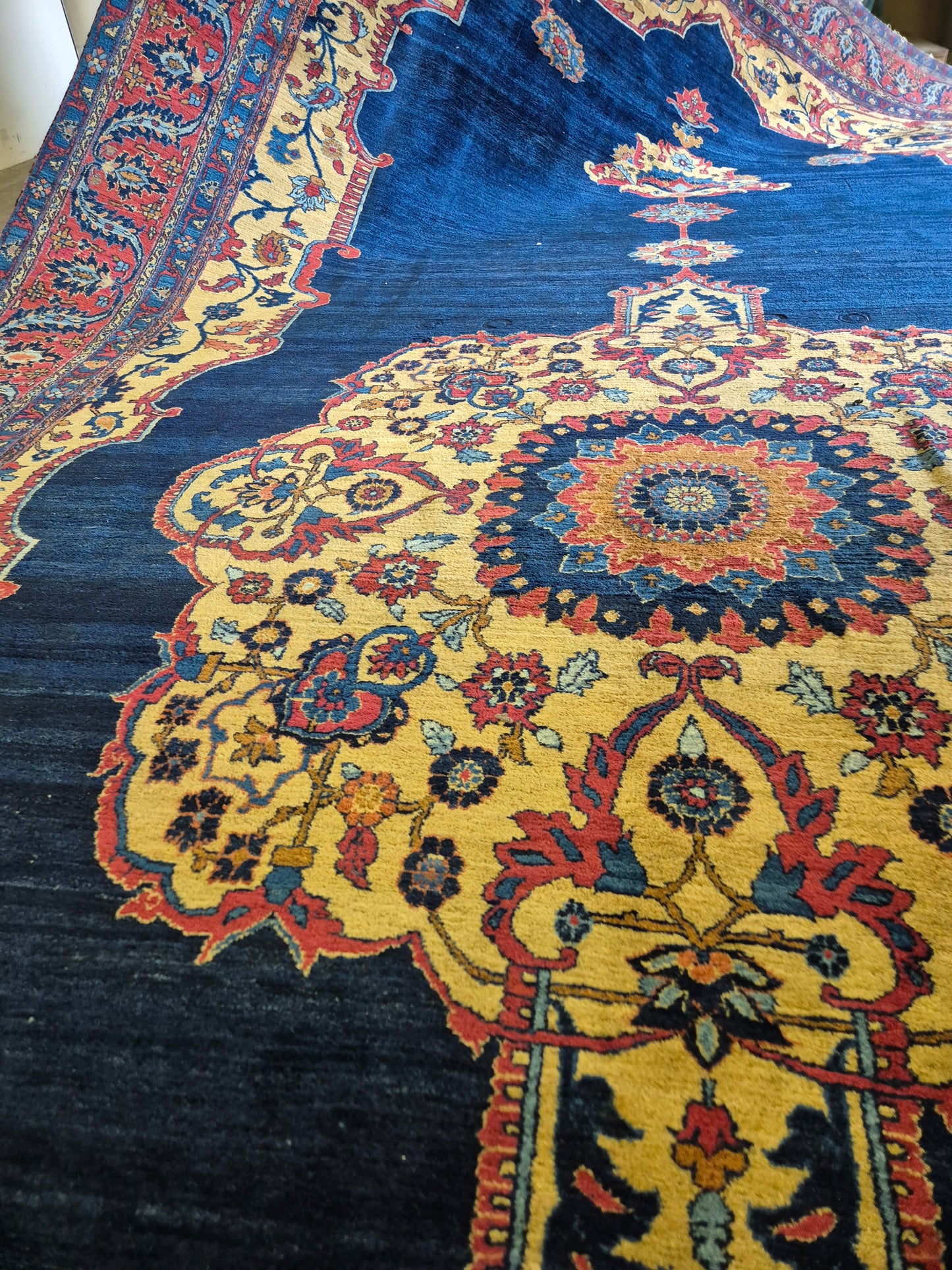 Antiker Handgeknüpfter Perserteppich Fergahan Sarough 675x345cm