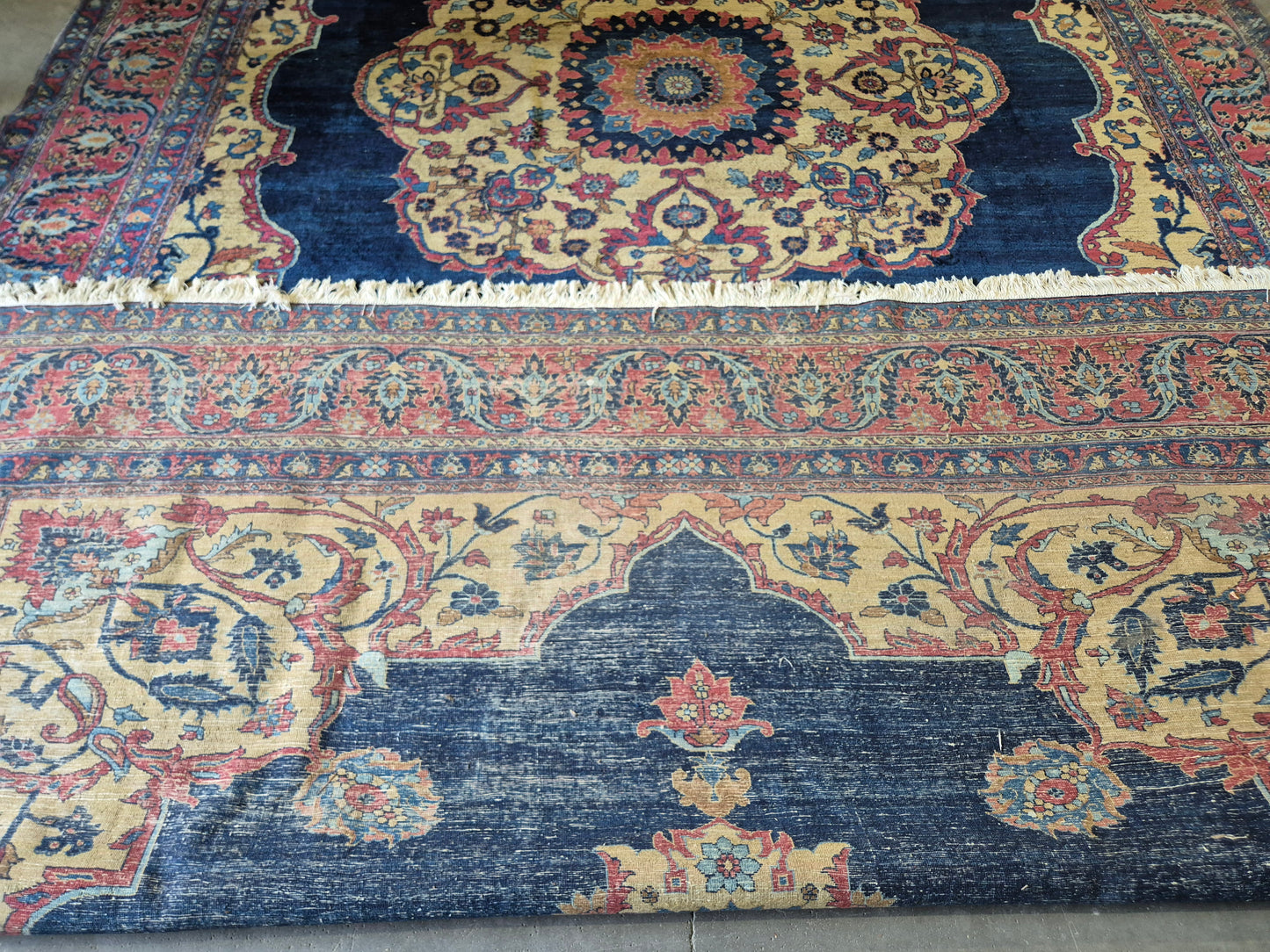 Antiker Handgeknüpfter Perserteppich Fergahan Sarough 675x345cm