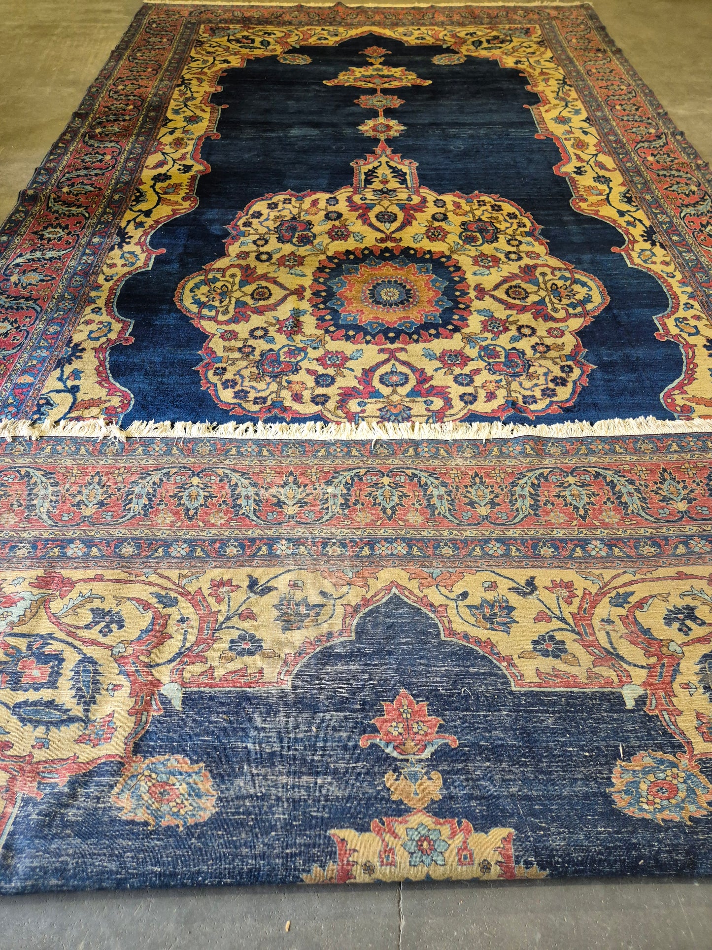 Antiker Handgeknüpfter Perserteppich Fergahan Sarough 675x345cm