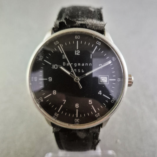 Bergmann Herren Uhr – Schwarzes Zifferblatt mit Datumsanzeige