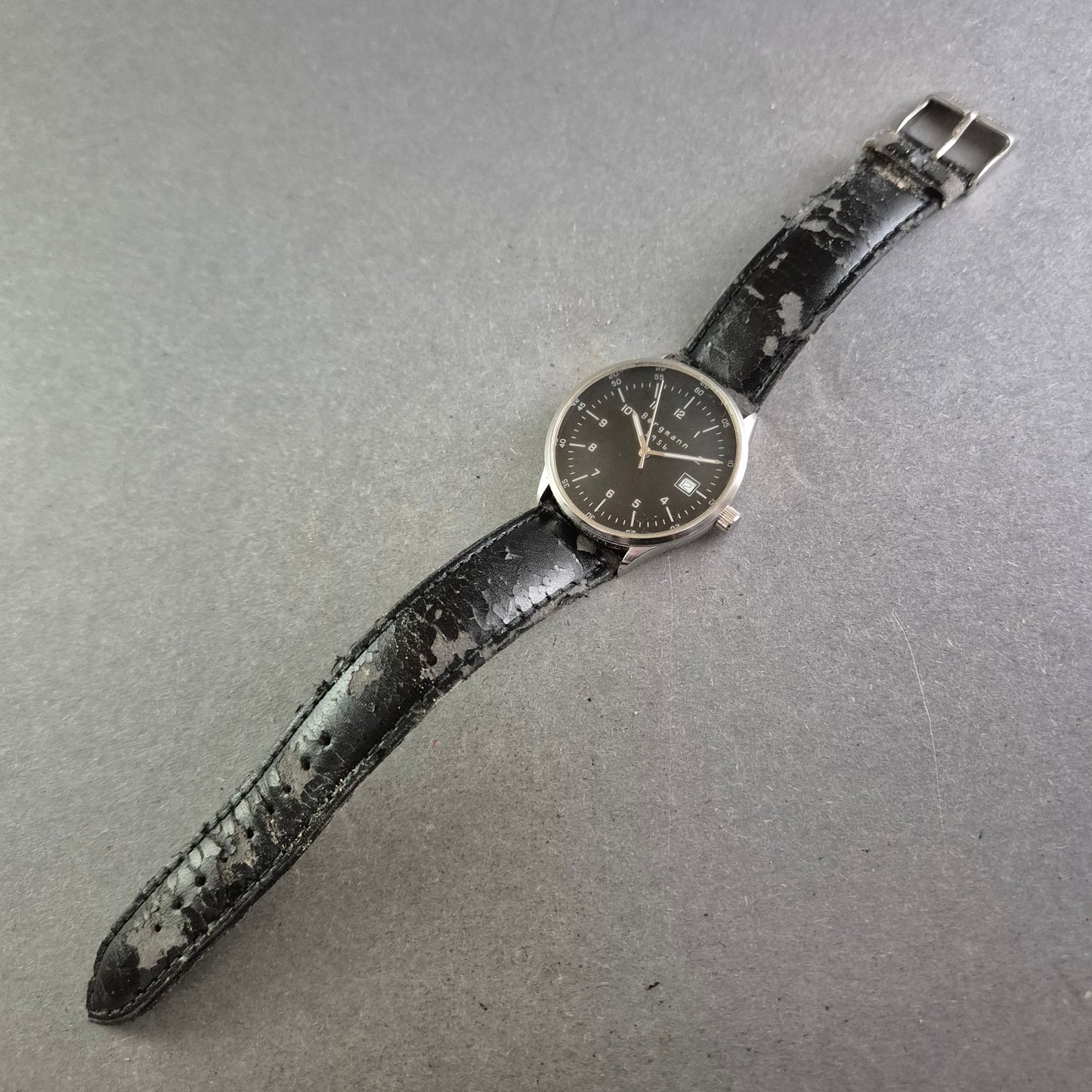 Bergmann Herren Uhr – Schwarzes Zifferblatt mit Datumsanzeige
