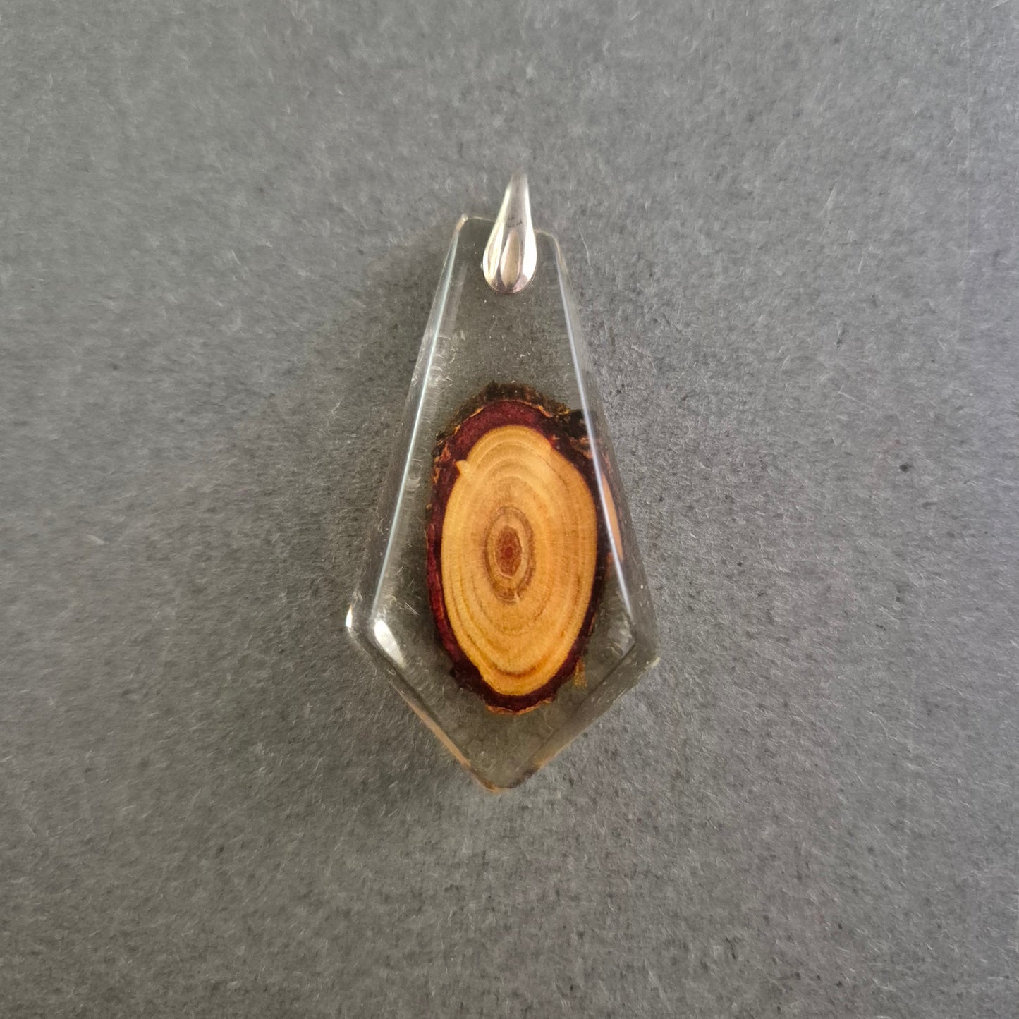 Handgefertigter Harz-Anhänger mit Holzscheibe – Natur trifft Design