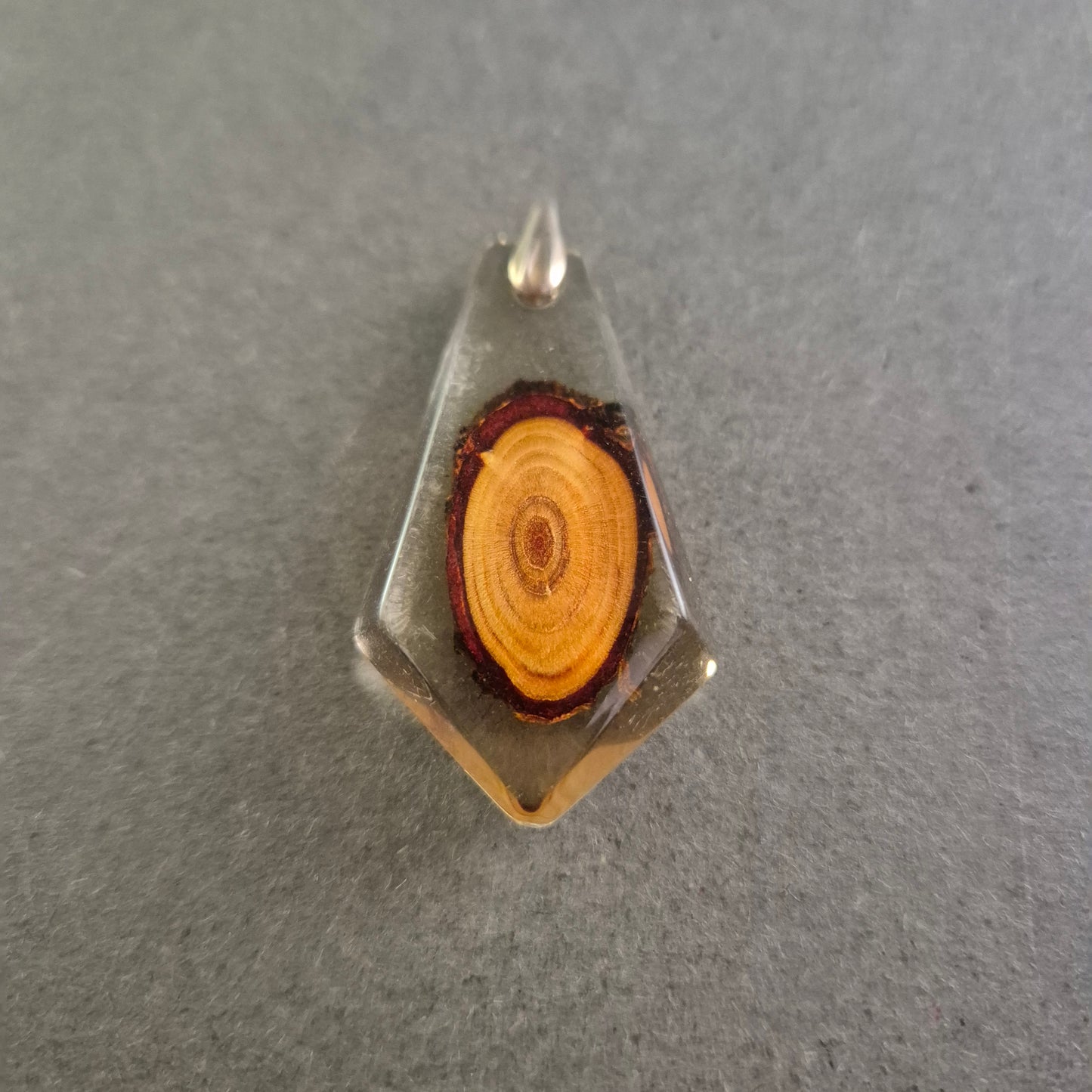 Handgefertigter Harz-Anhänger mit Holzscheibe – Natur trifft Design