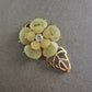 Florale Vintage-Brosche in Goldoptik – Zarte Eleganz mit Strassstein