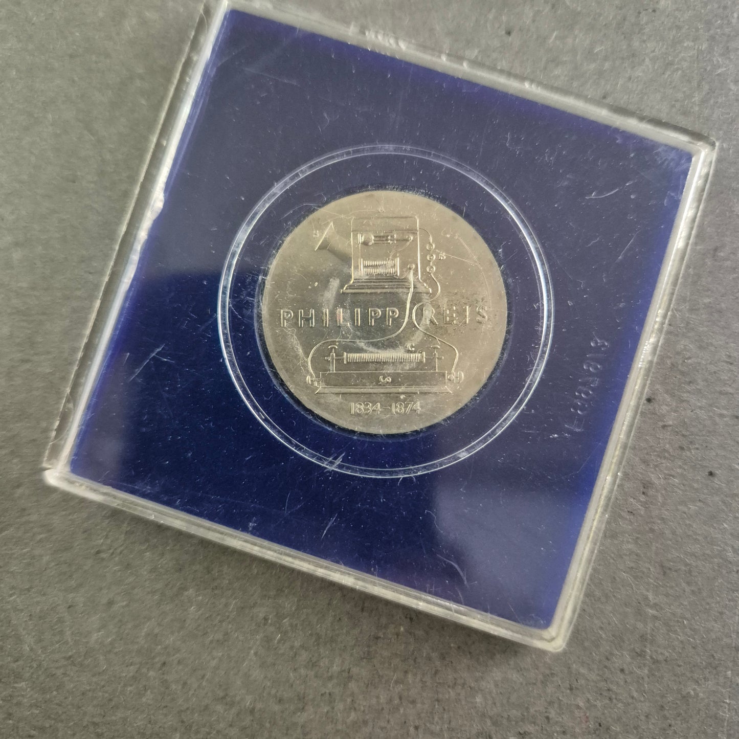 5 Mark DDR Gedenkmünze 1974 – Philipp Reis im Etui