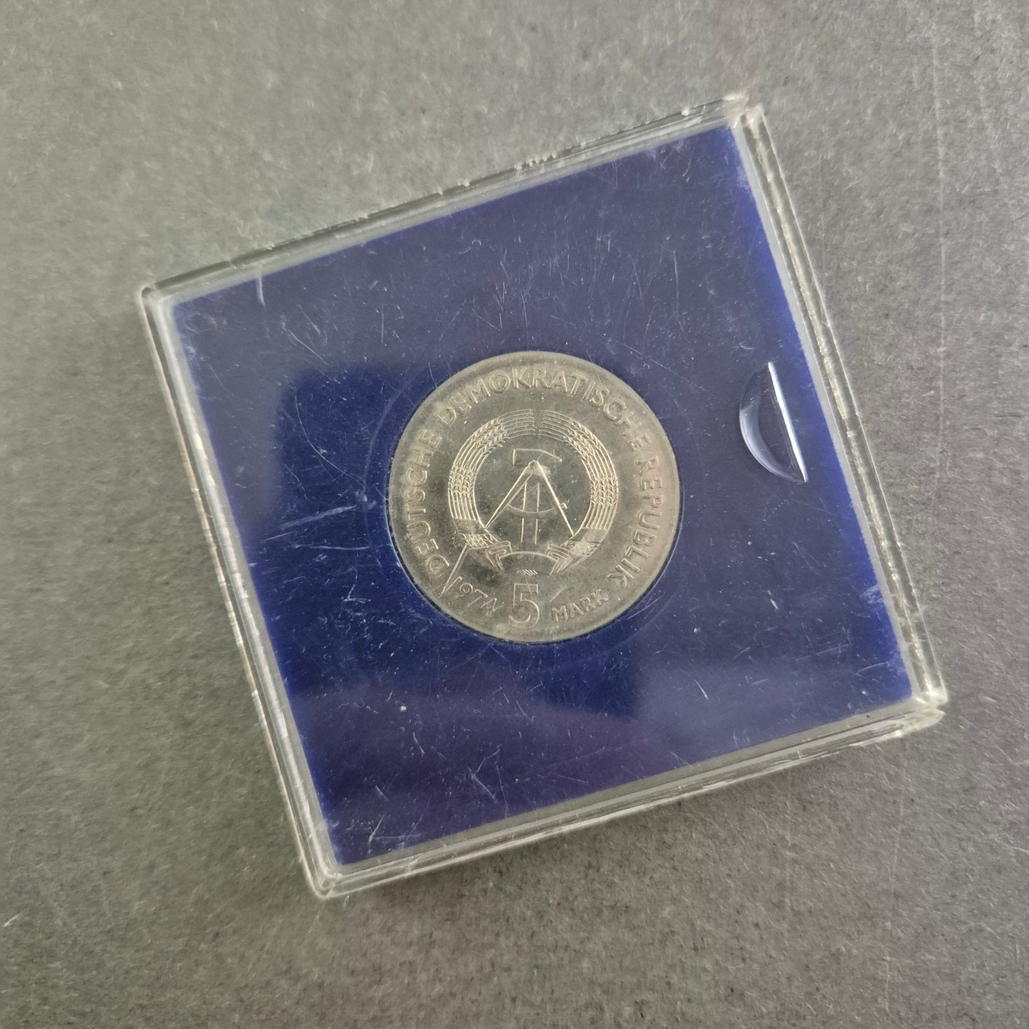 5 Mark DDR Gedenkmünze 1974 – Philipp Reis im Etui