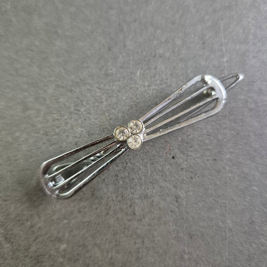 Elegante Vintage Brosche im Schleifen-Design mit Strasssteinen