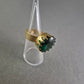Auffälliger Vintage-Ring mit großem grünen Stein – Statement-Piece