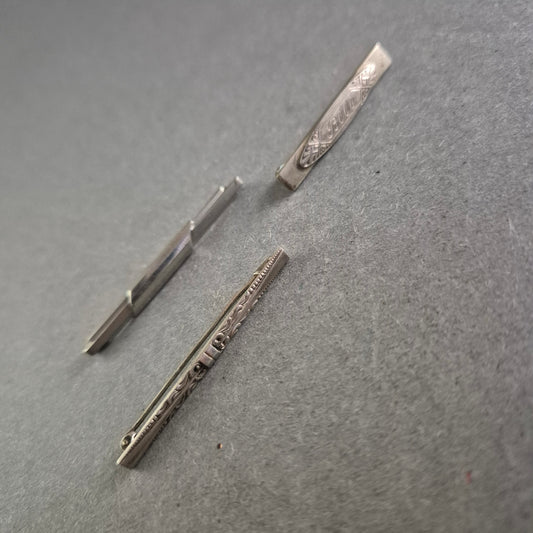 Set aus 3 Vintage-Krawattenklammern – Klassisches Herren-Accessoire