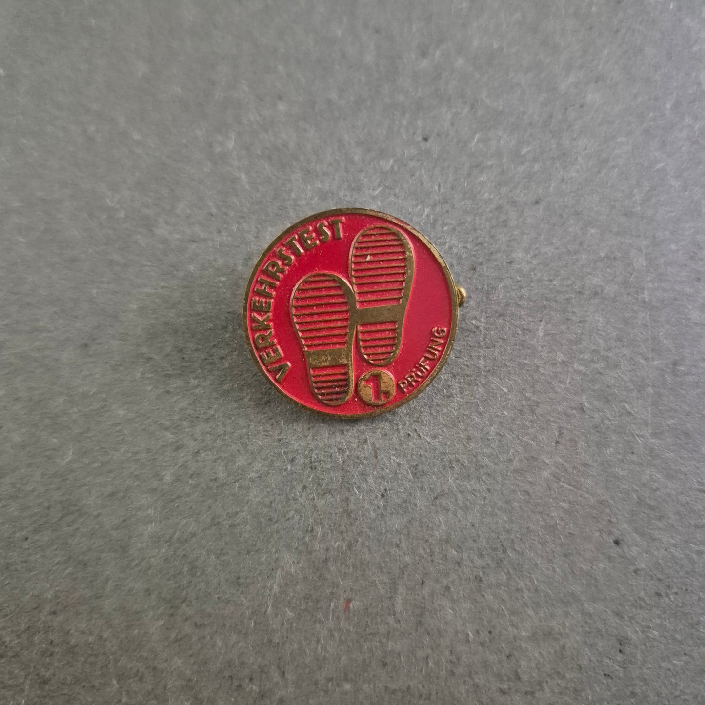 Vintage Anstecknadel „Verkehrstest 1. Prüfung“ – Höffert Bonn