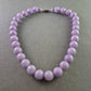 Vintage Perlenkette in zartem Flieder mit Schraubverschluss