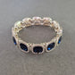 Elastisches Armband mit blauen Schmucksteinen – Glanzvoll & Elegant
